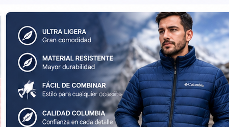 Presentación de la chaqueta azul